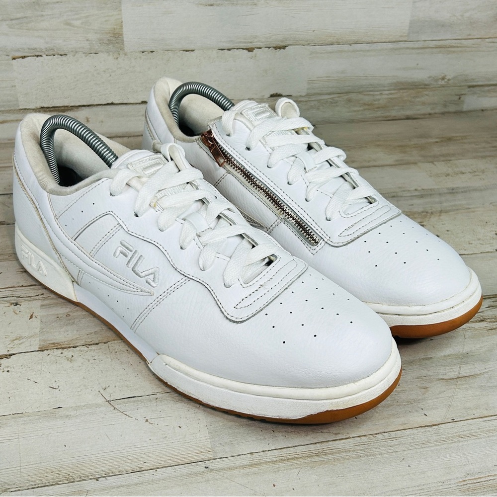 Fila Men's Original Fitness Zipper White Casual Shoes Sneakers Size 13